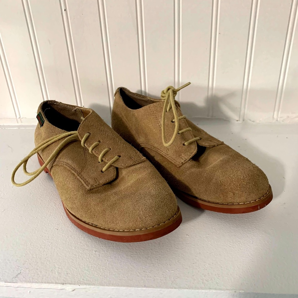 G.H. Bass & Co. Tan Suede Oxford Shoes, 6